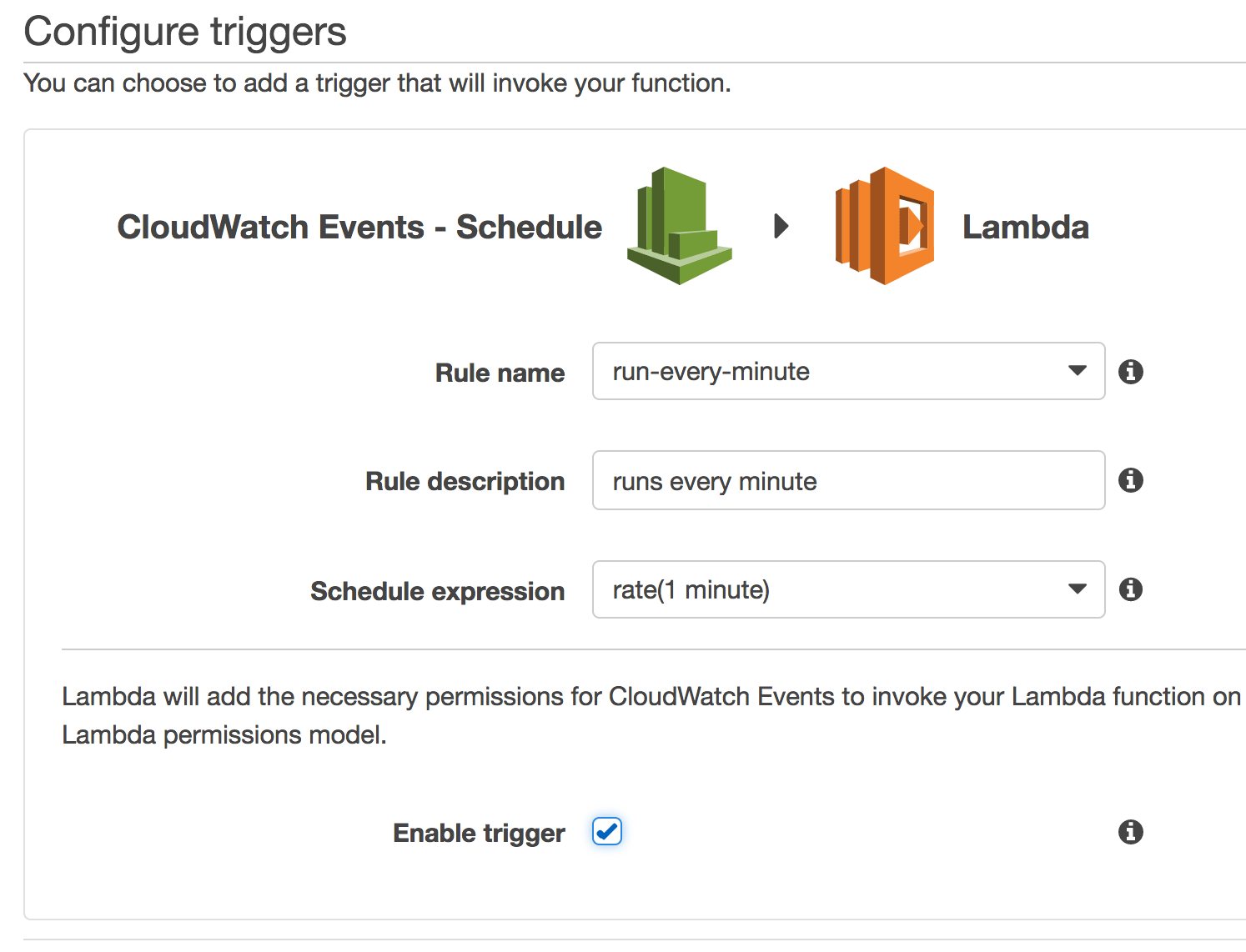 Configuration for Lambda Scheduled Cron Webhook Caller